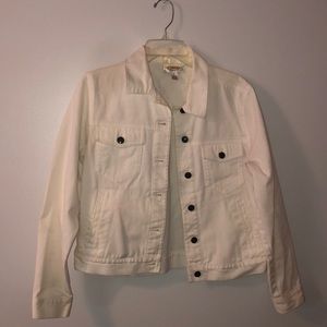 White denim jean jacket